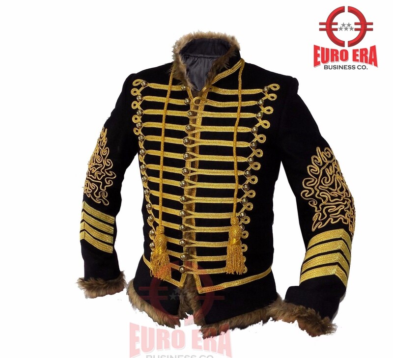 New Napoleonic Hussars Uniform Military Style Tunic Pelisse Jimi Hendrix Jacket
