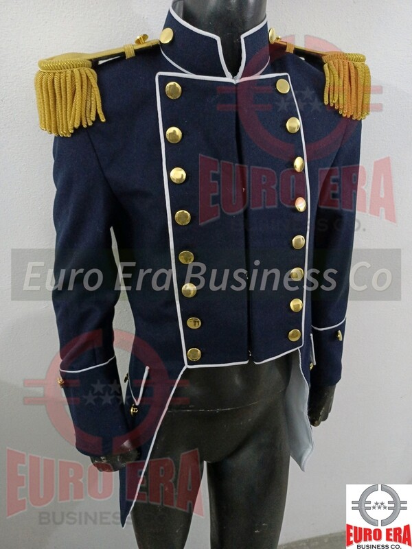 Napoleonic Regency British Naval Lieutenant tail coat Frock Coat with epaulettes Napoleonic Regency British Naval Lieutenant tail coat Frock Coat with epaulettes
