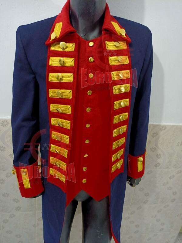 Revolutionary War British Military Officer Captain Frock Coat