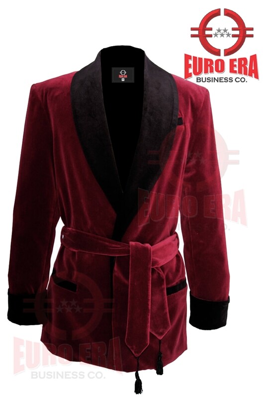 Men Robe Style Coat Jackets Velvet Blazers Host Party Wear Dinner Jacket