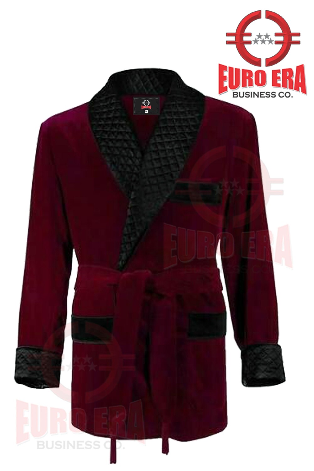 Men Quilted Robe Style Coat Jackets Velvet Blazers Host Party Wear Dinner Jacket
