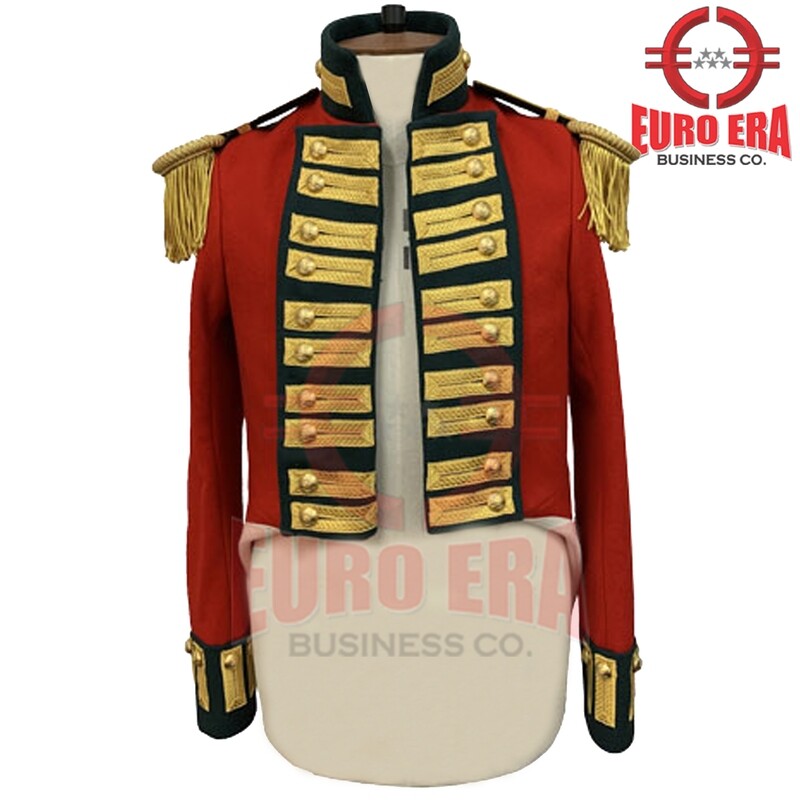 Napoleonic Regency Military Officer Red Coattee