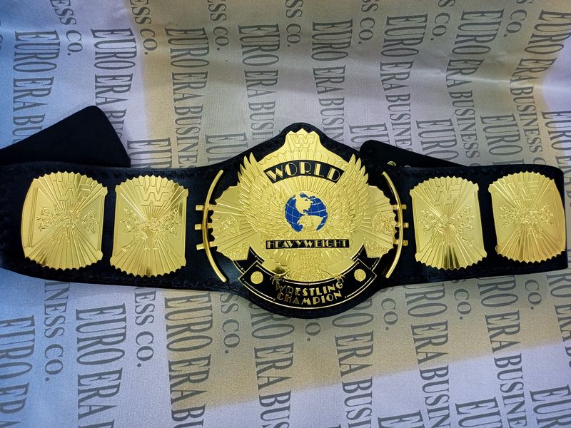NEW WWF CLASSIC WINGED EAGLE CHAMPIONSHIP BELT , 2MM BRASS PLATES