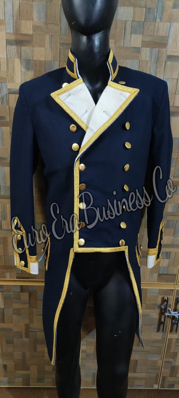 Napoleonic Admirals Royal Captain Frock Coat, 18th Century Naval Frock Coat