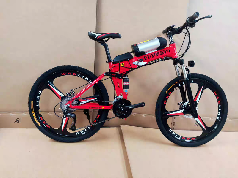 New Ferrari Electric Foldable Bicycle, Mountain Electric Bike by Ferrari
