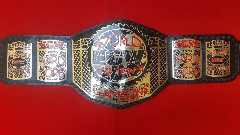 New ECW Hard Core World Tag Team Championship Belt