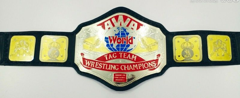 New AWA World Tag Team Championship Belt