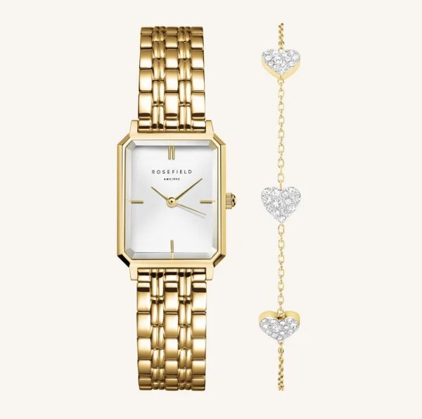 Octagon XS Or + Bracelet 3 Cœurs