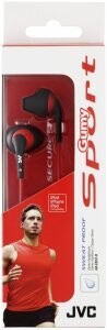JVC black Gumy in ear sports headphones
