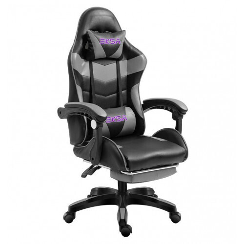 EKSA LXW-50 GAMING CHAIR GREY WITH FOOTREST