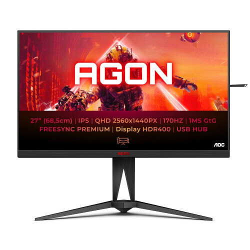 AOC 27&quot; AG275QX/EU AGON GAMING IPS 170HZ 1MS USB3.2-GEN 1