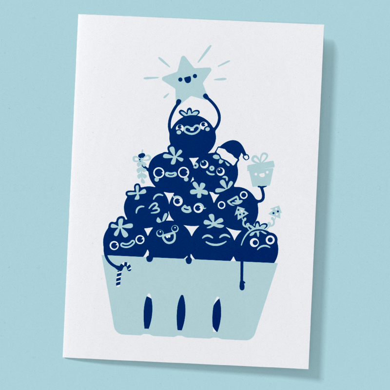 Blueberry Merry Holiday Cards