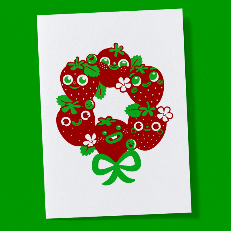 Strawberry Merry Holiday Cards