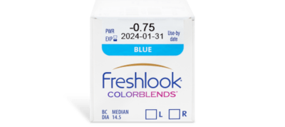 Close-up of FreshLook® Colorblends contact lenses, designed to change eye color while providing vision correction and comfort