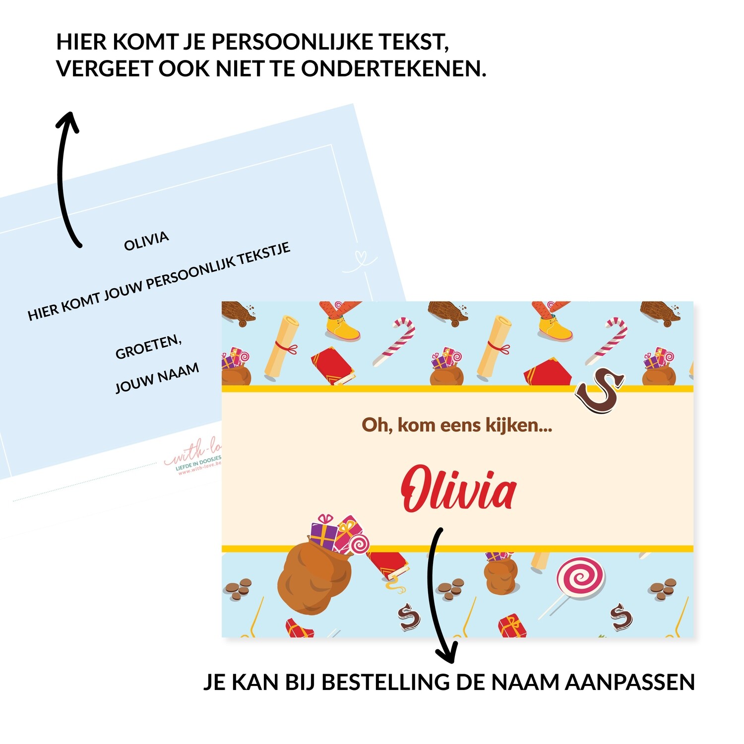 Sintdoos klein (A6), Welk kaartje kies je?: Sinterklaas_A5_Sint01