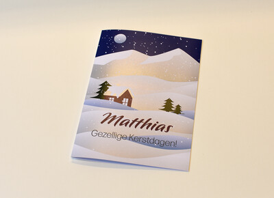 Kerstkaart "Zilveren sneeuwlandschap" Kerstkaart "Zilveren sneeuwlandschap"