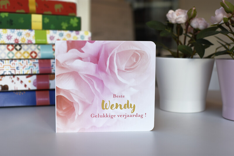 Verjaardagskaart "Wolk van Rozen"