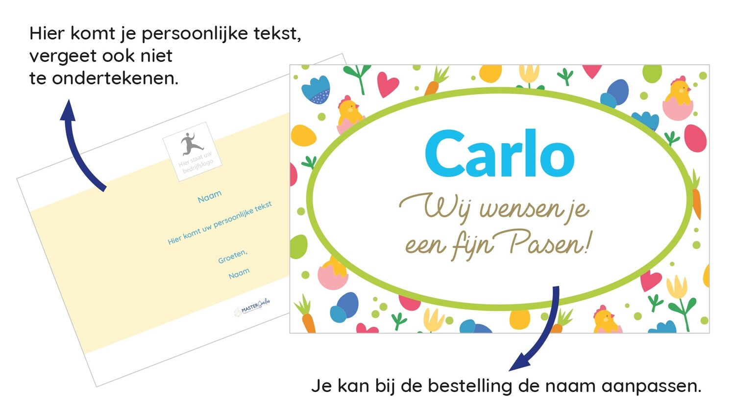 Paasdoosje &quot;kippetje&quot; (A6), Welk kaartje kies je?: Kaart 1