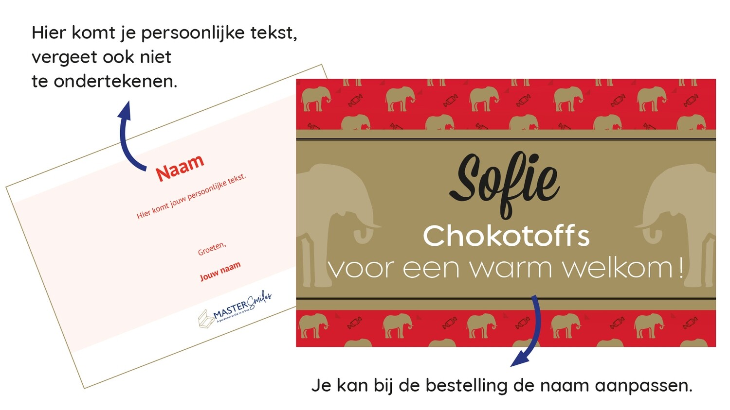 Choko-toff welkom-doosje, Welk kaartje kies je?: Kaart 1
