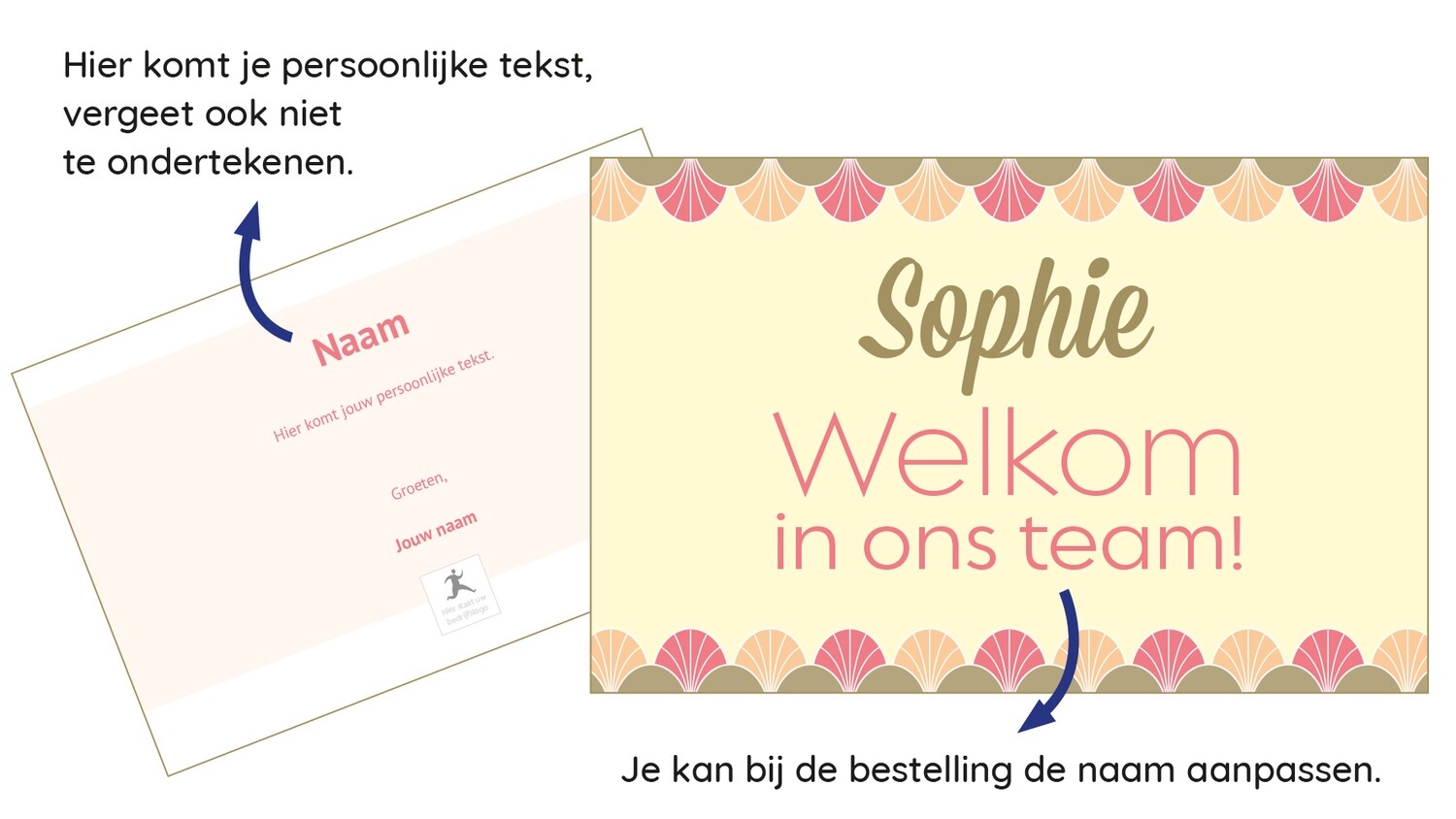 ArtDeco welkom-doosje, Welk kaartje kies je?: Kaart 1