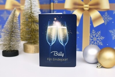 Kerstkaart "Champagnetoost"