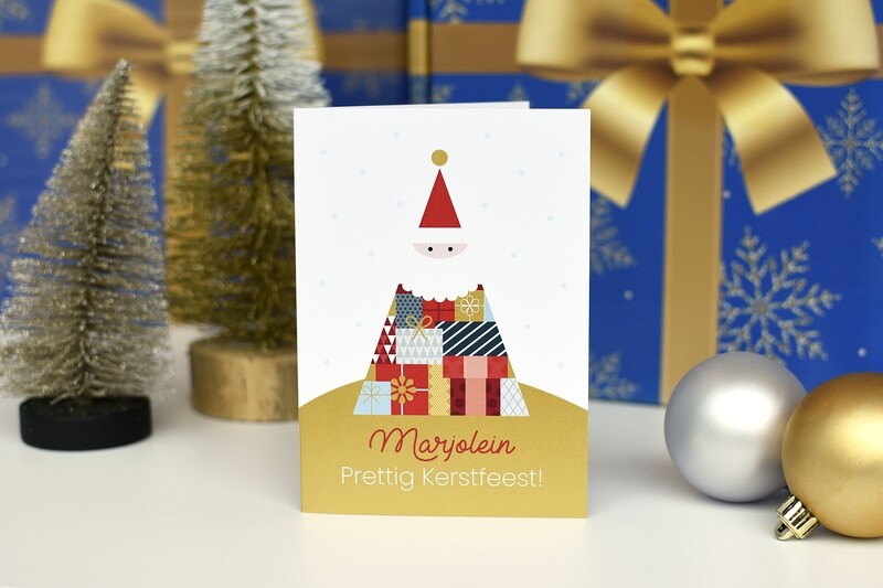 Kerstkaart "Kerstman Kado"