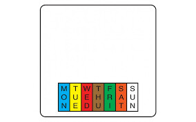 Removable 50mm x 50mm (2″ x 2″) Colour Coded DCG Label