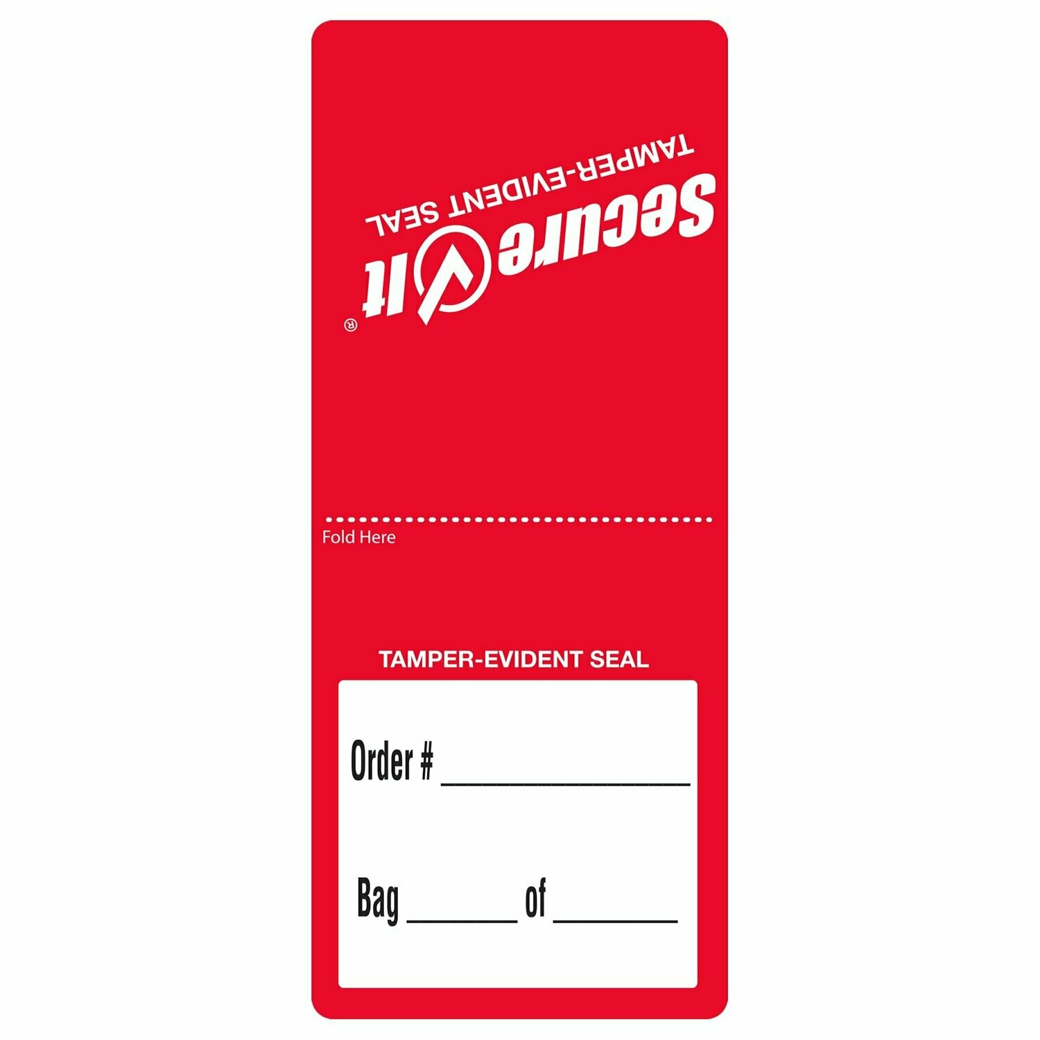 63mm (2.5″) English Permanent TamperEvident Label