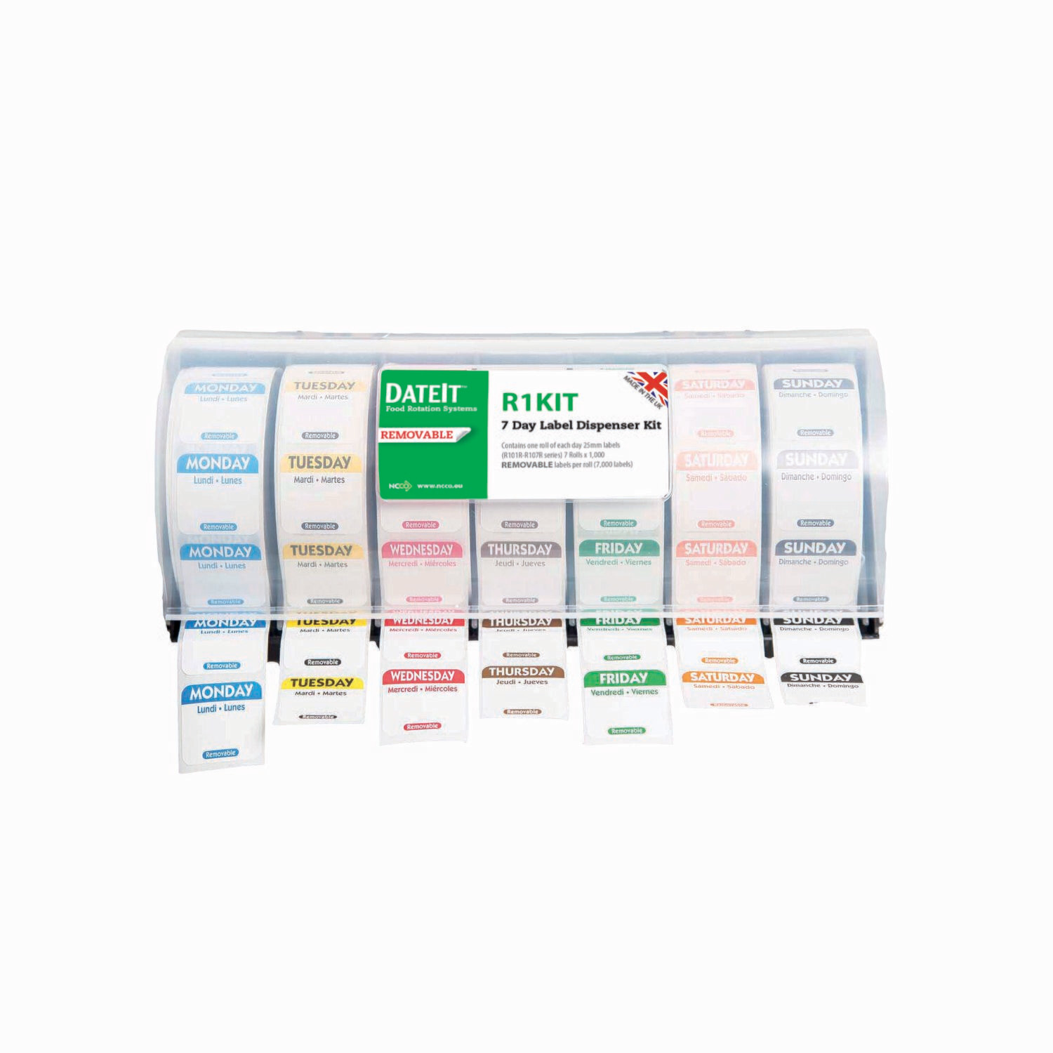 Food safety labels - 25mm (1″) Removable Label Kit