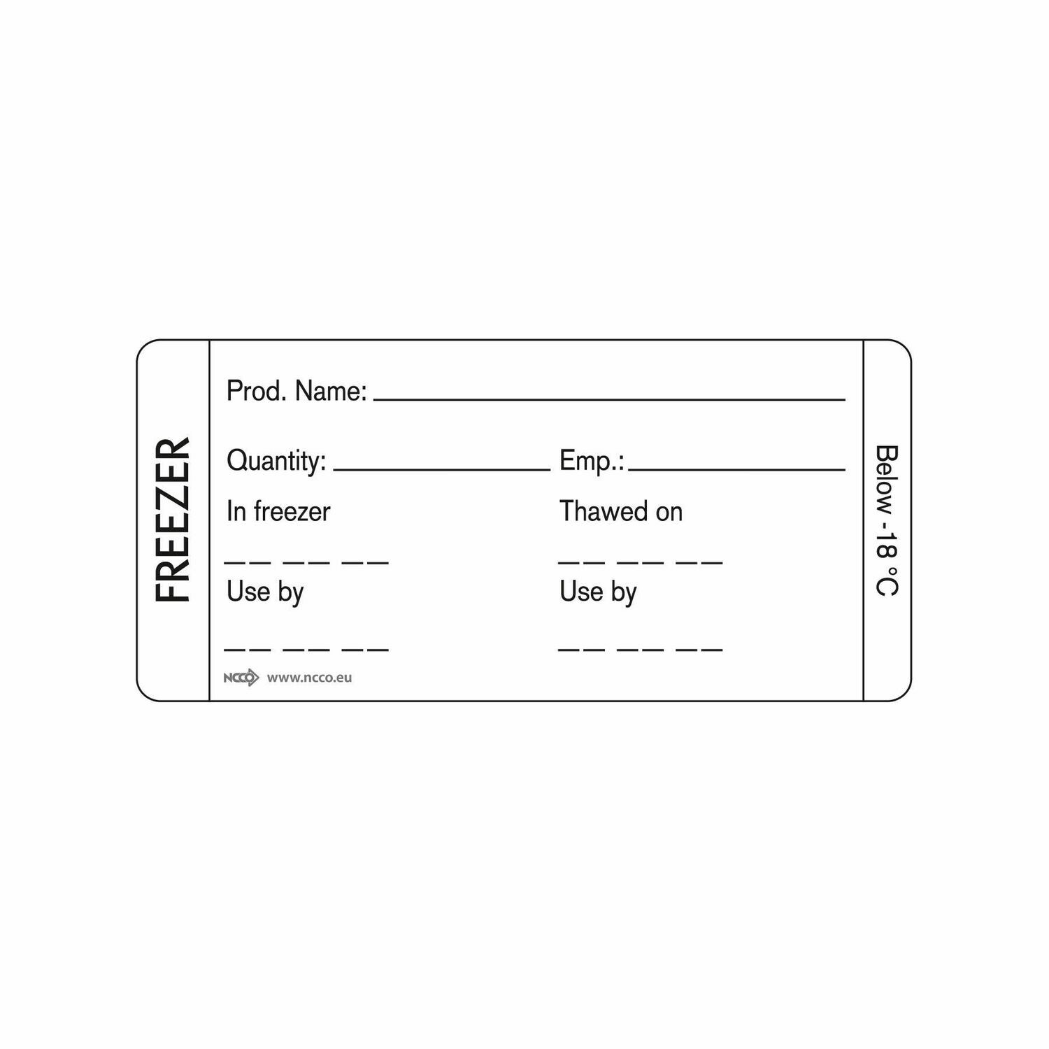 Food storage labels - 35mm x 75mm Permanent Cold Temp Freezer Label