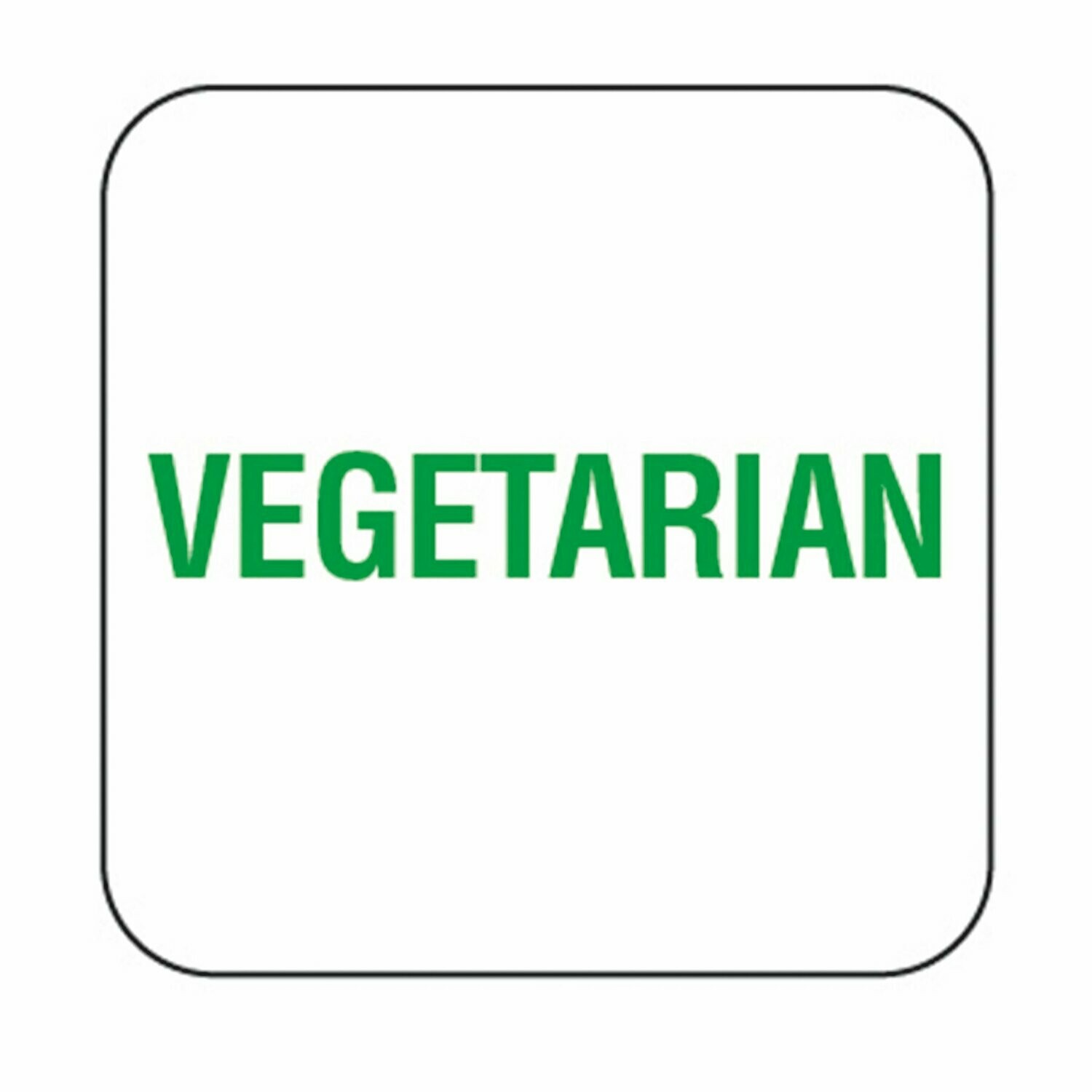 Vegetarian Label 25mm