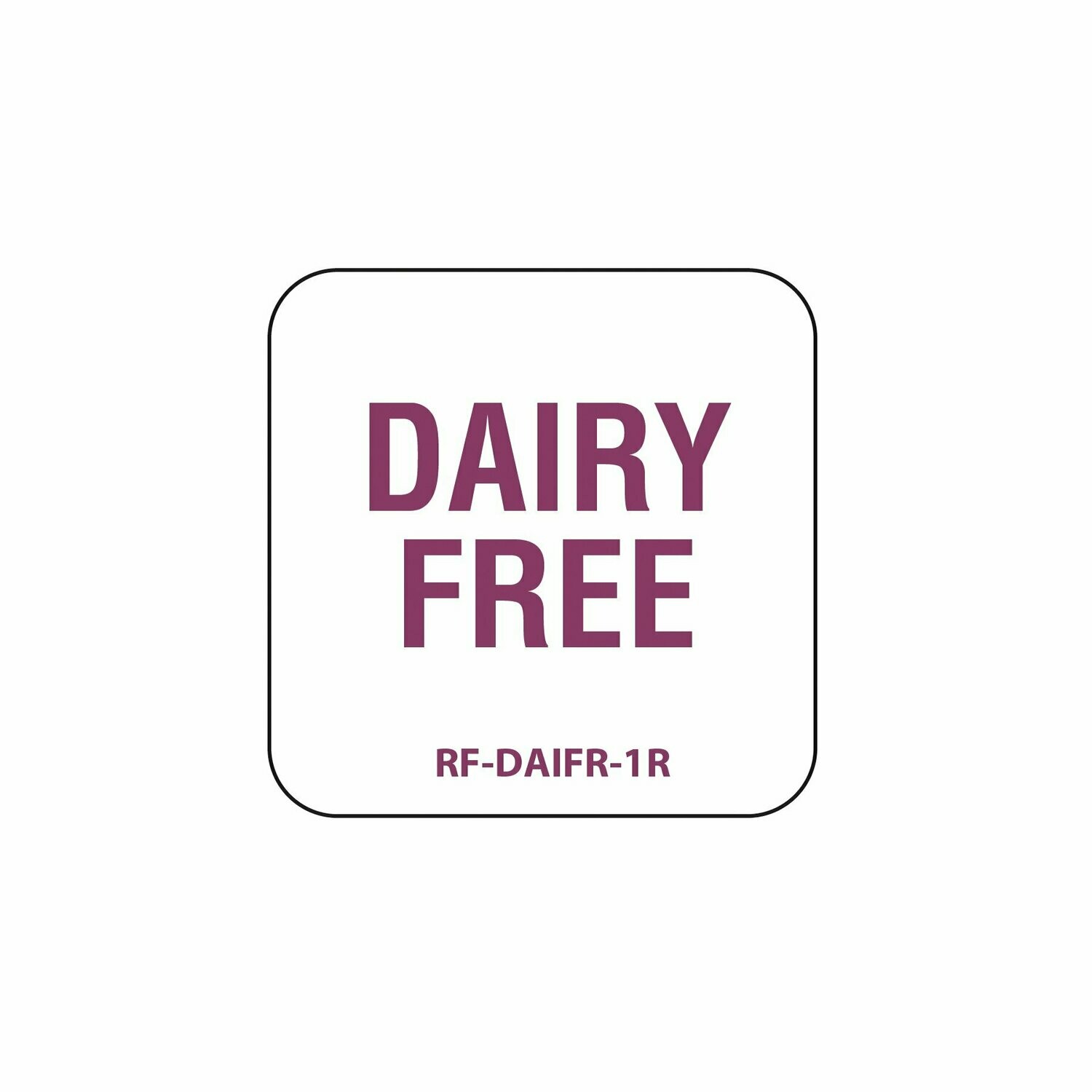 Dairy Free Label 25mm