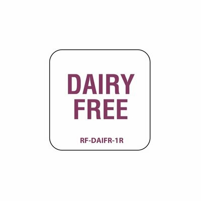 Dairy Free Label 25mm