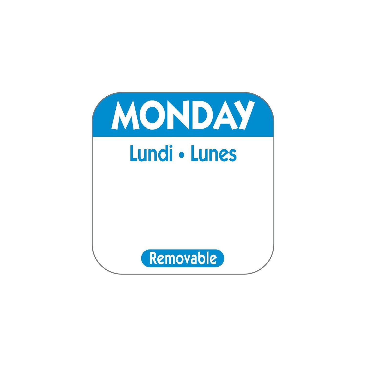 Food safety labels - 25mm Removable Day of the Week Label - Monday
