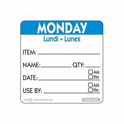 Food safety labels 50mm (2″)  Item/Date/Use By