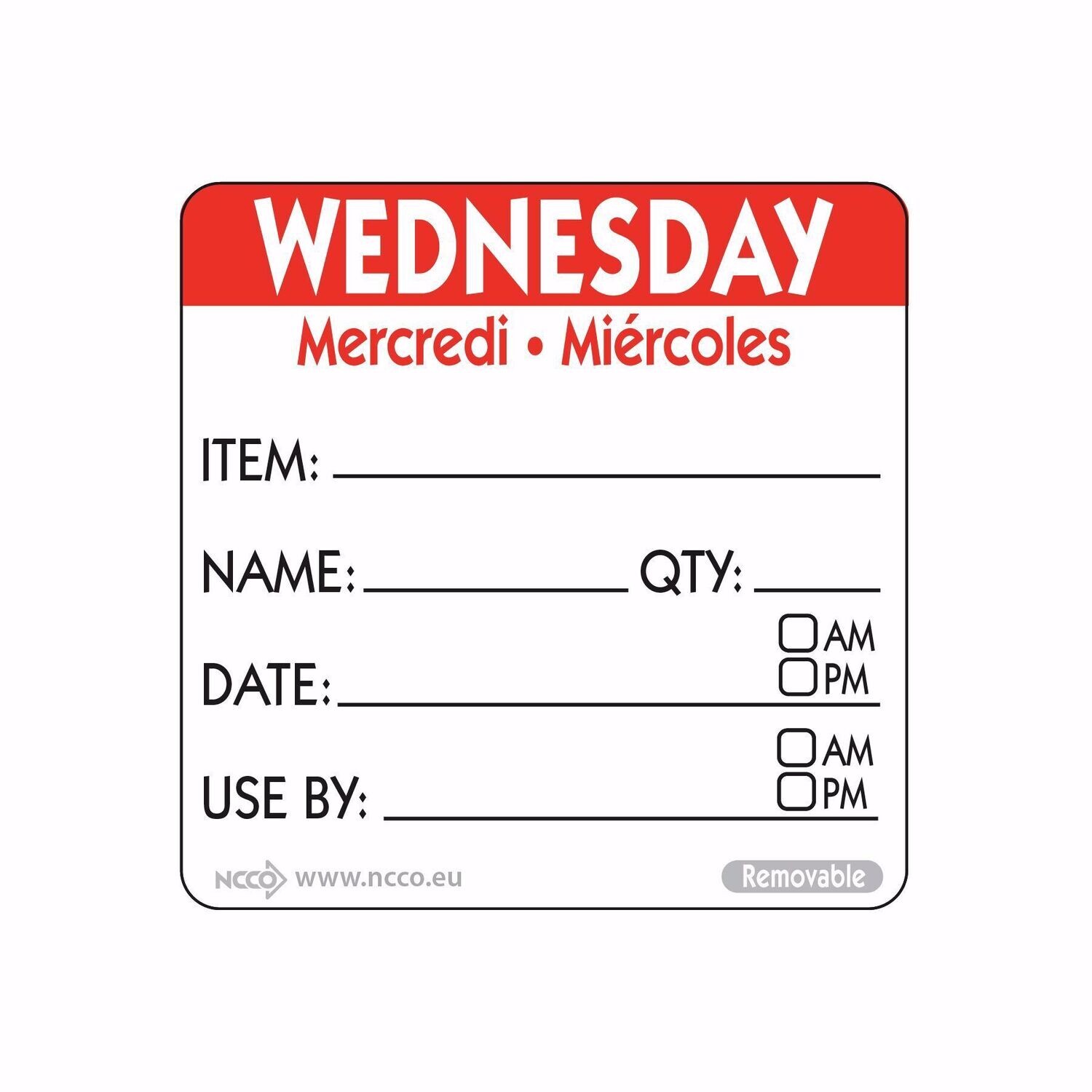 Food safety labels 50mm (2″)  Item/Date/Use By