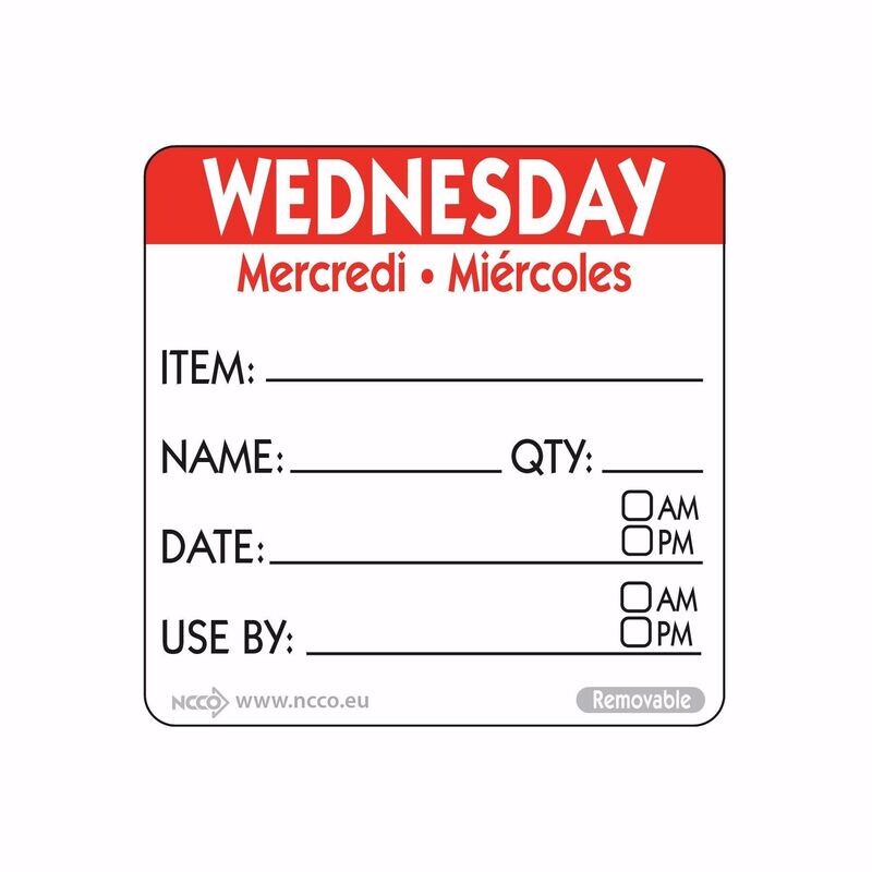 Food safety labels 50mm (2″)  Item/Date/Use By