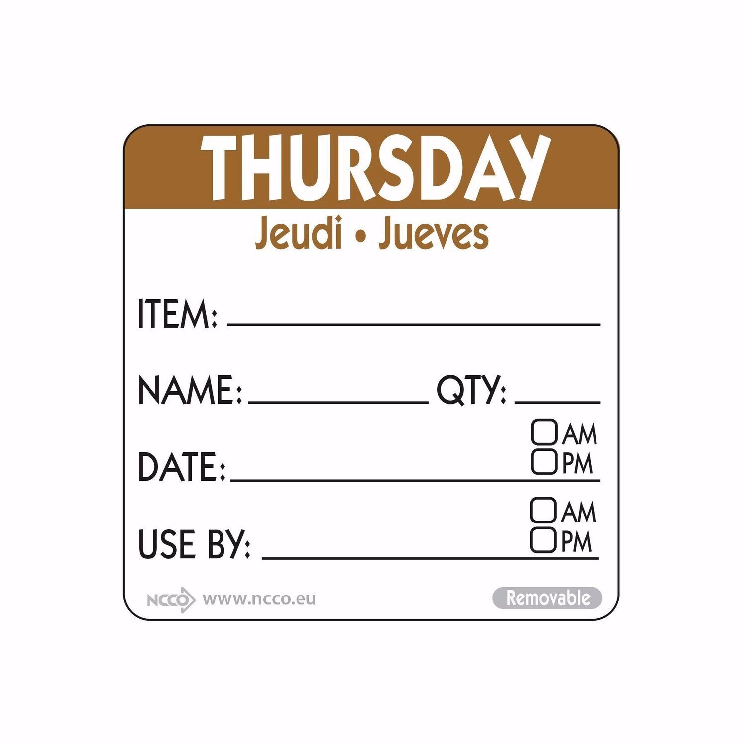 Food safety labels 50mm (2″)  Item/Date/Use By