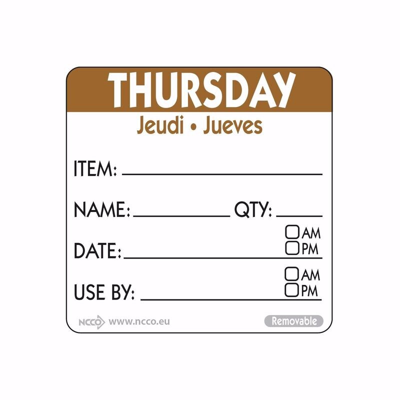 Food safety labels 50mm (2″)  Item/Date/Use By