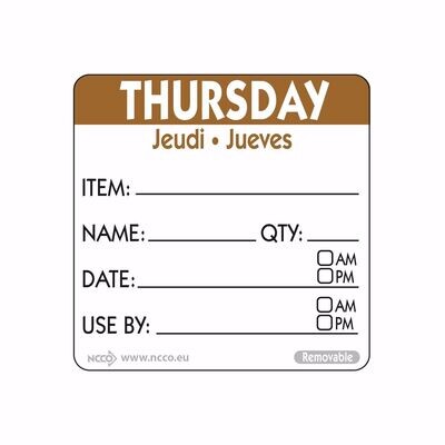 Food safety labels 50mm (2″)  Item/Date/Use By