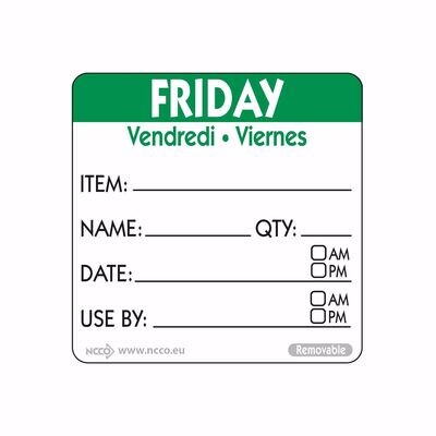 Food safety labels 50mm (2″)  Item/Date/Use By
