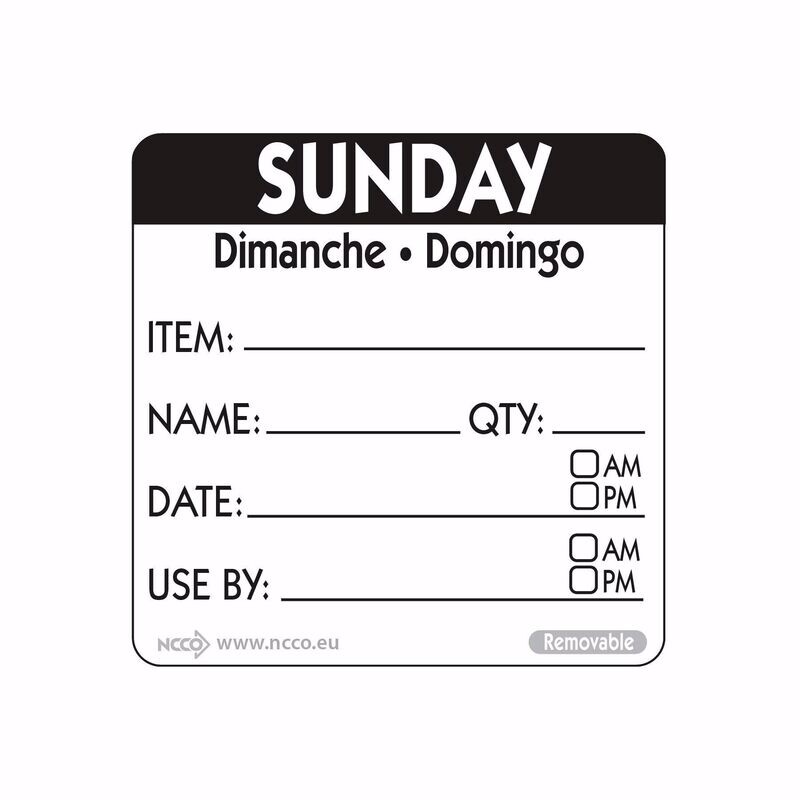 Food safety labels 50mm (2″)  Item/Date/Use By