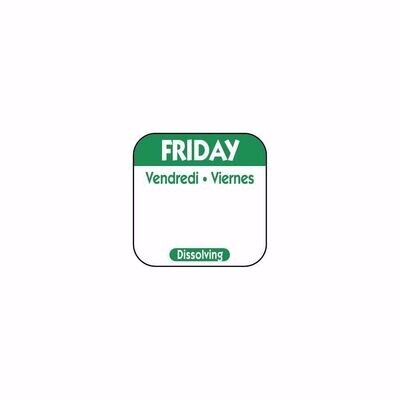 Friday Dissolvable labels 25mm tri-lingual