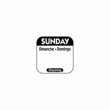 Sunday Dissolvable labels 25mm tri-lingual