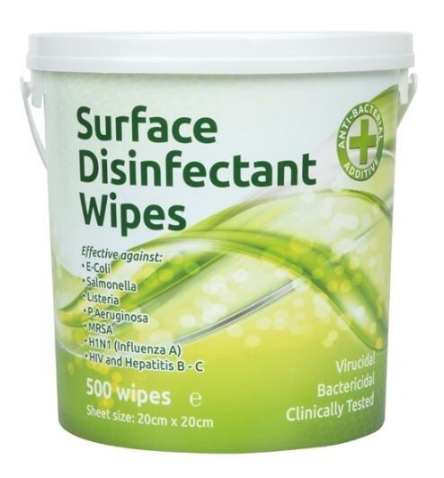 EcoTech Disinfectant Surface Wipes Bucket (500 Pack)