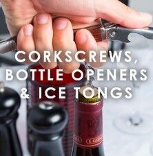 Corkscrews, Bottle Openers & Ice Tongs