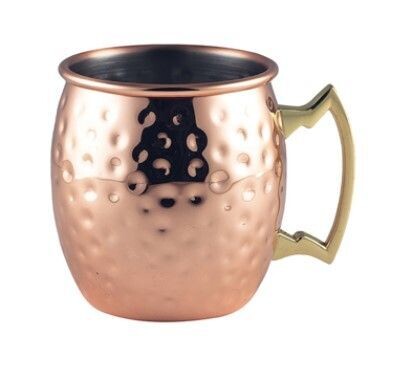 Barrel Copper Mug 40cl/14oz Hammered