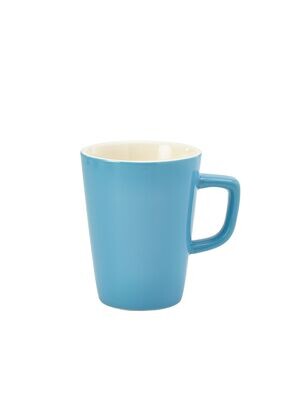 Genware Porcelain Blue Latte Mug 34cl/ 12oz