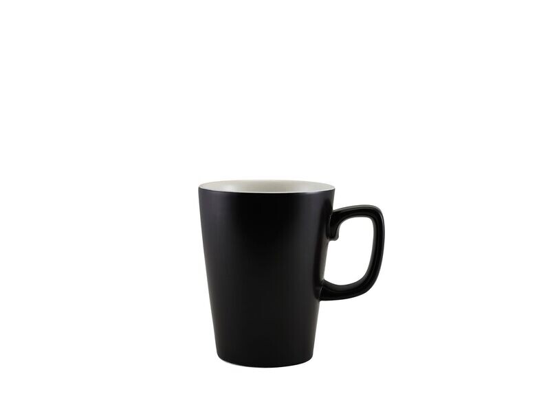 Genware Porcelain Matt Black Latte Mug 34cl/ 12oz