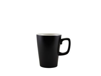 Genware Porcelain Matt Black Latte Mug 34cl/ 12oz